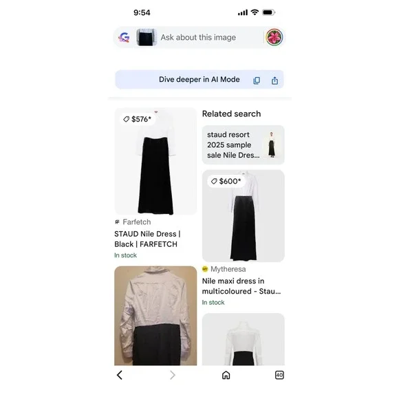 STAUD Nile Dress Black White Button Up Maxi Shirt Dress Bran New - Picture 3 of 11